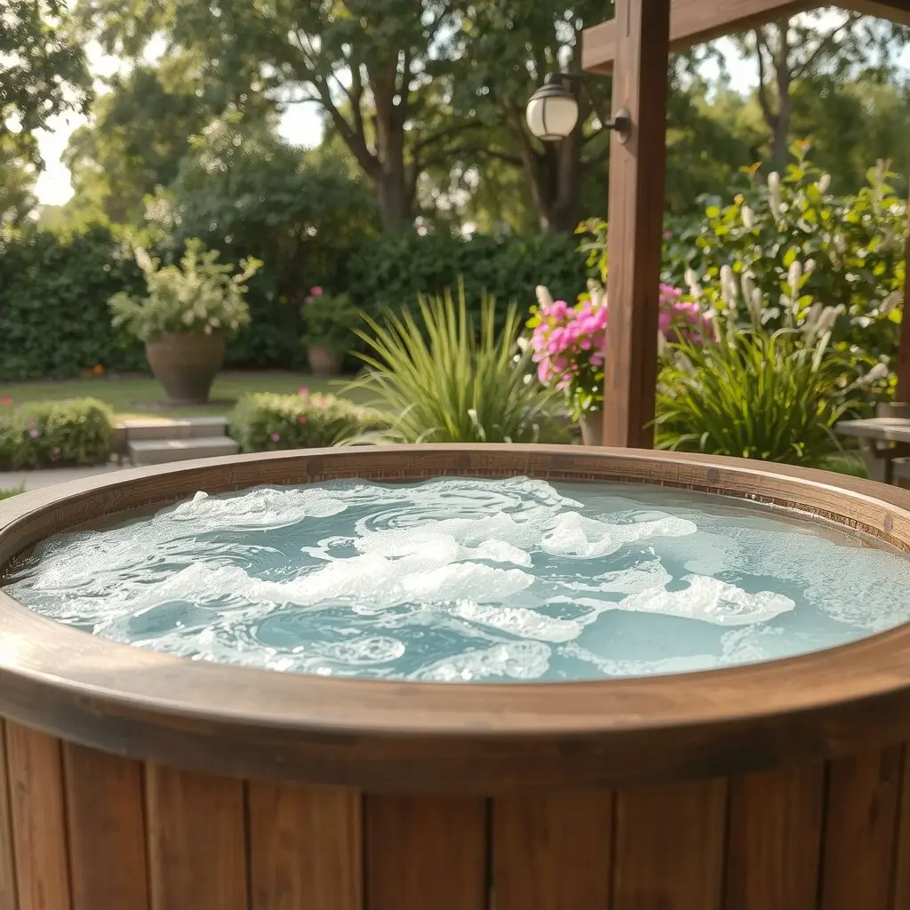 Spa alimenté en fonctionnement
